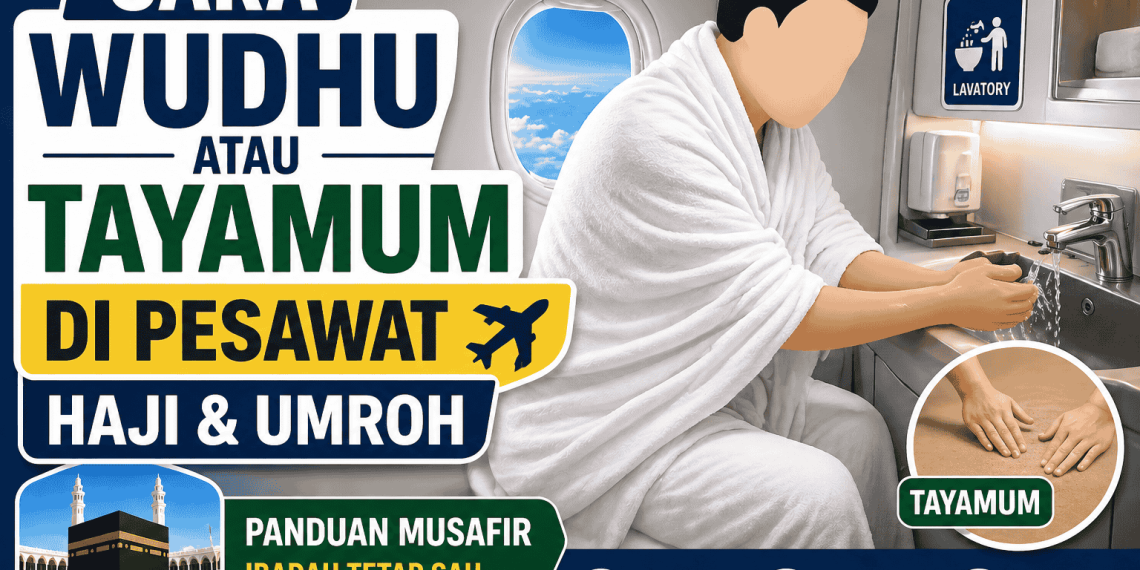 Cara Wudhu Tayamum di Pesawat untuk Haji, Umroh & Musafir